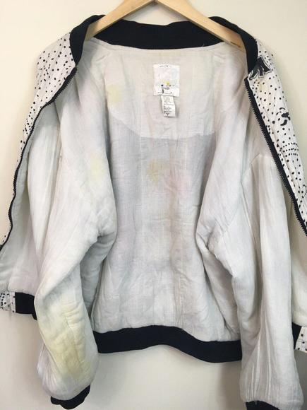 VTG Disney Mickey & Co Donn Kenny Bomber Jacket Minnie Mouse Sequins Womens Sz M - Picture 7 of 12